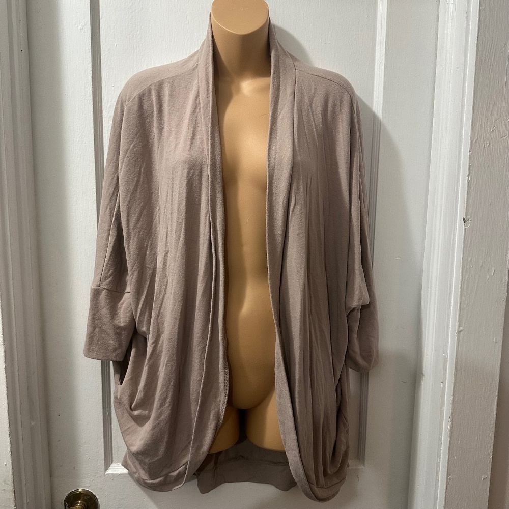 Zenana Light Brown Cocoon Cardigan in M